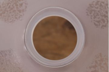 アンティーク照明　昭和初期　摺りガラス地結霜ガラス　お花のような可憐なデザインが魅力の天井照明(ペンダントライト、吊り下げ照明)(R-048461)