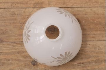 アンティーク照明　昭和レトロ　華やぐ空間を演出してくれる切子電笠照明(天井照明、吊り下げ照明、ペンダントライト)(R-048462)