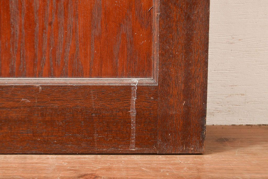 アンティーク建具　ノスタルジックな空間づくりに活躍するガラス戸2枚セット(引き戸、建具)(R-048471)