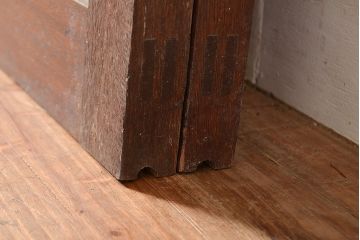 アンティーク建具　ノスタルジックな空間づくりに活躍するガラス戸2枚セット(引き戸、建具)(R-048471)