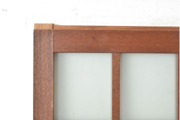 アンティーク建具　ノスタルジックな空間づくりに活躍するガラス戸2枚セット(引き戸、建具)(R-048471)