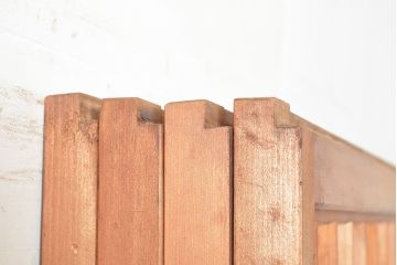 ヴィンテージ建具　細やかな意匠が施されたデザインが目を引く組子入り障子戸4枚セット(引き戸、建具、ビンテージ)(R-048473)