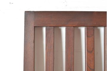 アンティーク建具　明治期　希少　古い木の風合いが魅力的な欅(ケヤキ)材の荒格子戸1枚　(R-048474)