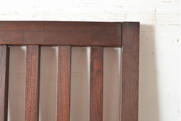 アンティーク建具　明治期　希少　古い木の風合いが魅力的な欅(ケヤキ)材の荒格子戸1枚　(R-048474)