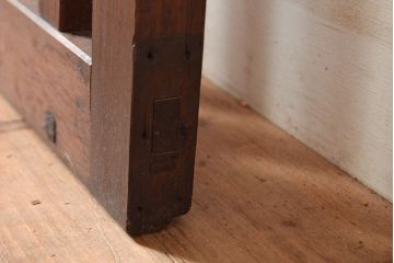 アンティーク建具　明治期　希少　古い木の風合いが魅力的な欅(ケヤキ)材の荒格子戸1枚　(R-048474)