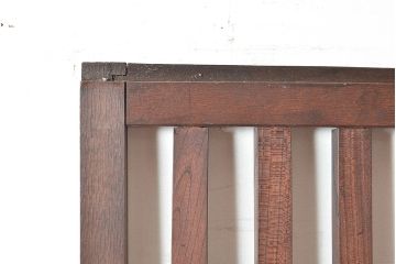 アンティーク建具　明治期　希少　古い木の風合いが魅力的な欅(ケヤキ)材の荒格子戸1枚　(R-048474)