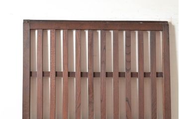 アンティーク建具　明治期　希少　古い木の風合いが魅力的な欅(ケヤキ)材の荒格子戸1枚　(R-048474)