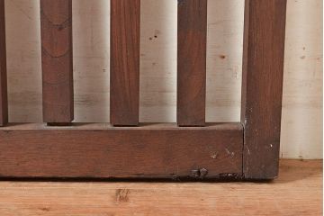 アンティーク建具　明治期　希少　古い木の風合いと木目が魅力的なケヤキ材の荒格子戸1枚(格子戸、引き戸、建具)(R-048474)