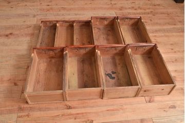 和製アンティーク　希少・美品!赤みがかった色味が上質な雰囲気を醸し出す水屋箪笥サイドボード(7尺水屋箪笥、収納棚、戸棚、サイドキャビネット)(R-048476)