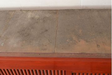 和製アンティーク　希少・美品!赤みがかった色味が上質な雰囲気を醸し出す水屋箪笥サイドボード(7尺水屋箪笥、収納棚、戸棚、サイドキャビネット)(R-048476)