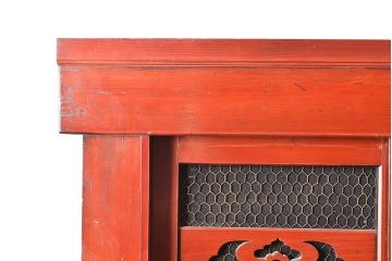 和製アンティーク　希少・美品!赤みがかった色味が上質な雰囲気を醸し出す水屋箪笥サイドボード(7尺水屋箪笥、収納棚、戸棚、サイドキャビネット)(R-048476)