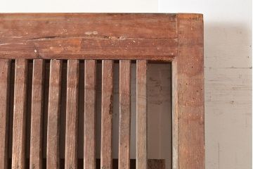 アンティーク建具　枠ヒノキ材・腰板ケヤキ材　経年によって増した味わいが魅力の蔵戸(引き戸、玄関戸)(R-048480)