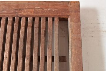 アンティーク建具　枠ヒノキ材・腰板ケヤキ材　経年によって増した味わいが魅力の蔵戸(引き戸、玄関戸)(R-048480)