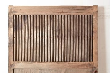 アンティーク建具　総栗材　情緒溢れる空間作りに!味のある風合いが魅力の蔵戸(引き戸、玄関戸)(R-048481)