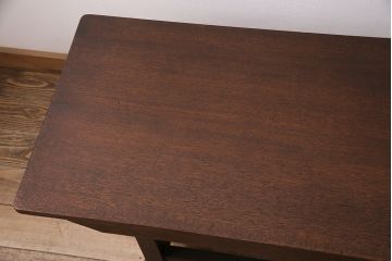 アンティーク家具　木の質感を活かしたシンプルな作業台(ベンチ、テーブル)(R-048487)