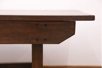 アンティーク家具　木の質感を活かしたシンプルな作業台(ベンチ、テーブル)(R-048487)