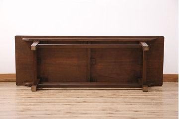 アンティーク家具　木の質感を活かしたシンプルな作業台(ベンチ、テーブル)(R-048487)