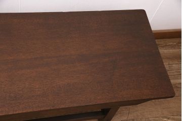 アンティーク家具　木の質感を活かしたシンプルな作業台(ベンチ、テーブル)(R-048487)