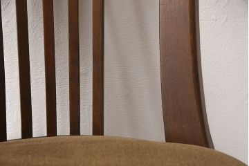アンティーク家具　樺材　落ち着いた色合いのレトロな回転チェア(ドクターチェア、回転椅子、椅子)(R-048495)