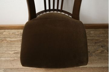 アンティーク家具　樺材　落ち着いた色合いのレトロな回転チェア(ドクターチェア、回転椅子、椅子)(R-048495)
