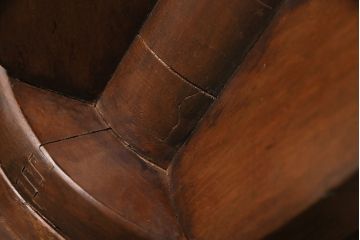 アンティーク家具　樺材　落ち着いた色合いのレトロな回転チェア(ドクターチェア、回転椅子、椅子)(R-048495)