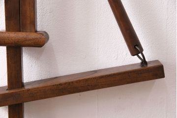 昭和初期　古き良き時代の雰囲気を味わえる総ケヤキ材製の自在鉤(じざいかぎ)(R-048497)