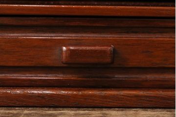 中古　カリモク家具(karimoku)　上質な和の風情漂うカリン材製の煙草盆(たばこ盆、煙草入れ、小物入れ、花梨材)(R-048503)