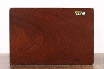 中古　カリモク家具(karimoku)　上質な和の風情漂うカリン材製の煙草盆(たばこ盆、煙草入れ、小物入れ、花梨材)(R-048503)