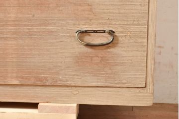 和製アンティーク　前面桐材　衣装盆付き　桐箪笥(着物箪笥、引き出し、和タンス、衣装箪笥)(R-048506)