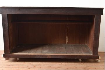 和製アンティーク　前面ヒノキ材・ケヤキ材　重ね収納箪笥(夜具箪笥、布団箪笥、水屋箪笥、キャビネット)(R-048507)