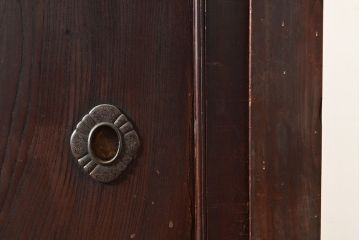 和製アンティーク　前面ヒノキ材・ケヤキ材　重ね収納箪笥(夜具箪笥、布団箪笥、水屋箪笥、キャビネット)(R-048507)