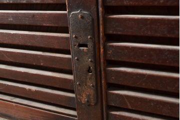 和製アンティーク　前面ヒノキ材・ケヤキ材　重ね収納箪笥(夜具箪笥、布団箪笥、水屋箪笥、キャビネット)(R-048507)