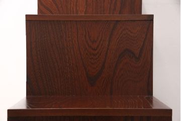 中古　四国・高松　飛鳥民芸家具　三方にケヤキ材を使用した高級感漂う階段箪笥(和タンス)(R-048510)