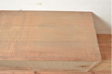 昭和レトロ　総桐材　シンプルな収納棚(ローボード、桐箪笥、戸棚、桐たんす)(R-048511)