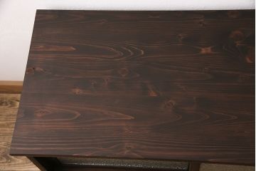 和製アンティーク　天板・脚付きリメイク　昭和レトロな雰囲気が魅力のローボード(テレビボード、収納棚、テレビ台)(R-048522)