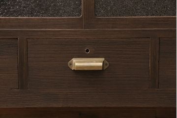 和製アンティーク　天板・脚付きリメイク　昭和レトロな雰囲気が魅力のローボード(テレビボード、収納棚、テレビ台)(R-048522)