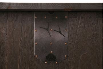 和製アンティーク　天板・脚付きリメイク　渋い風合いが魅力のローボード(テレビ台、テレビボード、収納棚)(R-048523)