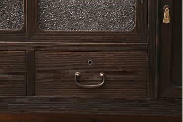 和製アンティーク　天板・脚付きリメイク　渋い風合いが魅力のローボード(テレビ台、テレビボード、収納棚)(R-048523)