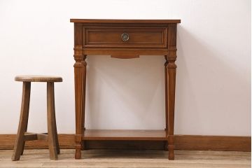 中古　DREXEL HERITAGE(ドレクセルヘリテイジ)　FRANCESCA(フランチェスカ)シリーズ　優美な佇まいの電話台(サイドテーブル、コンソールテーブル)(定価約27万円)(R-048525)