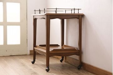 中古　DREXEL HERITAGE(ドレクセルヘリテイジ)　Et Cetera(エトセトラ)　マホガニー材　落ち着いた色合いのワゴン(トロリー、サイドテーブル)(定価約36万円)(R-048526)
