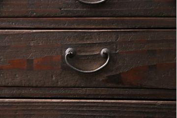 アンティーク家具　杉材の味わい深さが魅力の小引き出し(書類収納、卓上収納、引き出し、チェスト)(R-048534)