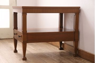 中古　DREXEL HERITAGE(ドレクセルヘリテイジ)　Triune(トライユン)シリーズ　すっきりした佇まいのエンドテーブル(定価約21万円)(サイドテーブル、飾り台)(R-048535)