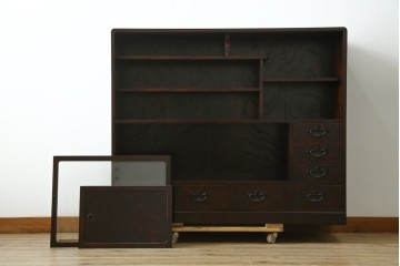 中古　伝統民芸家具　岩谷堂箪笥の上質な和の趣漂うサイドボード　定価約50万円　(R-048547)