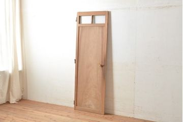 アンティーク建具　木本来の味わいが魅力的な杉材一枚板の扉(ドア、木製扉、木製ドア、建具)(R-048555)