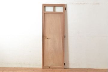 アンティーク建具　木本来の味わいが魅力的な杉材一枚板の扉(ドア、木製扉、木製ドア、建具)(R-048555)