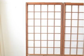 アンティーク建具　落ち着きのある和空間を演出してくれる升格子障子戸4枚セット(引き戸、建具)(R-048556)