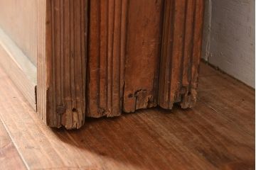 アンティーク建具　落ち着きのある和空間を演出してくれる升格子障子戸4枚セット(引き戸、建具)(R-048556)