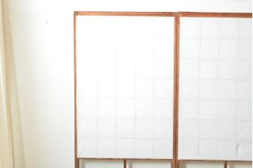 アンティーク建具　落ち着きのある和空間を演出してくれる升格子障子戸4枚セット(引き戸、建具)(R-048556)
