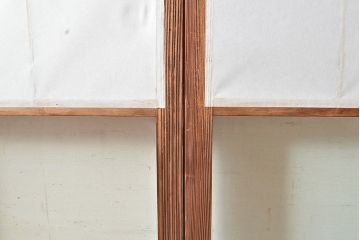 アンティーク建具　落ち着きのある和空間を演出してくれる升格子障子戸4枚セット(引き戸、建具)(R-048556)