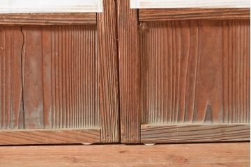 アンティーク建具　落ち着きのある和空間を演出してくれる升格子障子戸4枚セット(引き戸、建具)(R-048556)